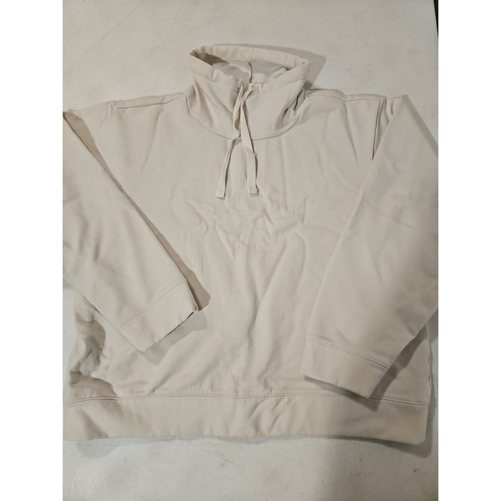 Madewell MWL Ivory Cowl Neck Sweatshirt Womens XL Cotton Blend EUC(1193